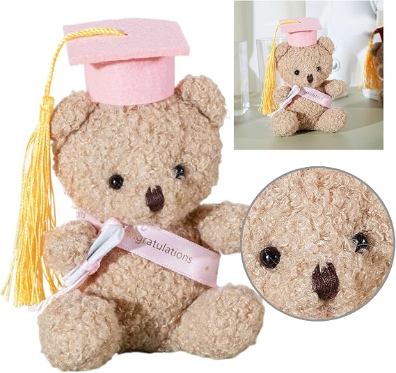 Stuffed Bear in Graduation Hat Bachelors Graduation Hat Commencements Graduation Bear Toy