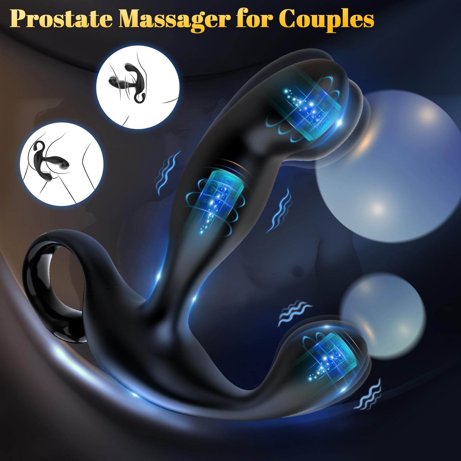 Amazon.com: LUUVEE Wave Motion Vibrating Prostate Massager, App Control Anal  Toys, Anal Vibrator with 10 Wave Motion & 10 Vibration Modes, Anal Plug  Adult Sex Toy for Men, Women and Couples Black-app