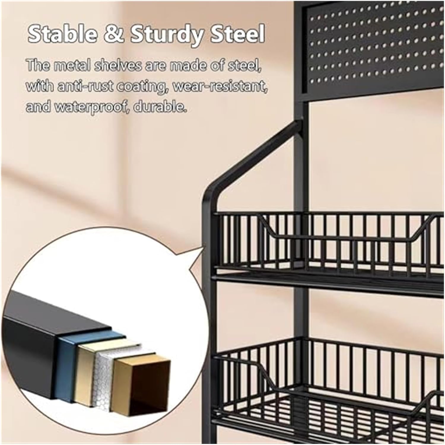 Grande carrello organizer per snack da pavimento per negozi di alimentari espositore per sacchetti di patatine fritte, bevande e pane