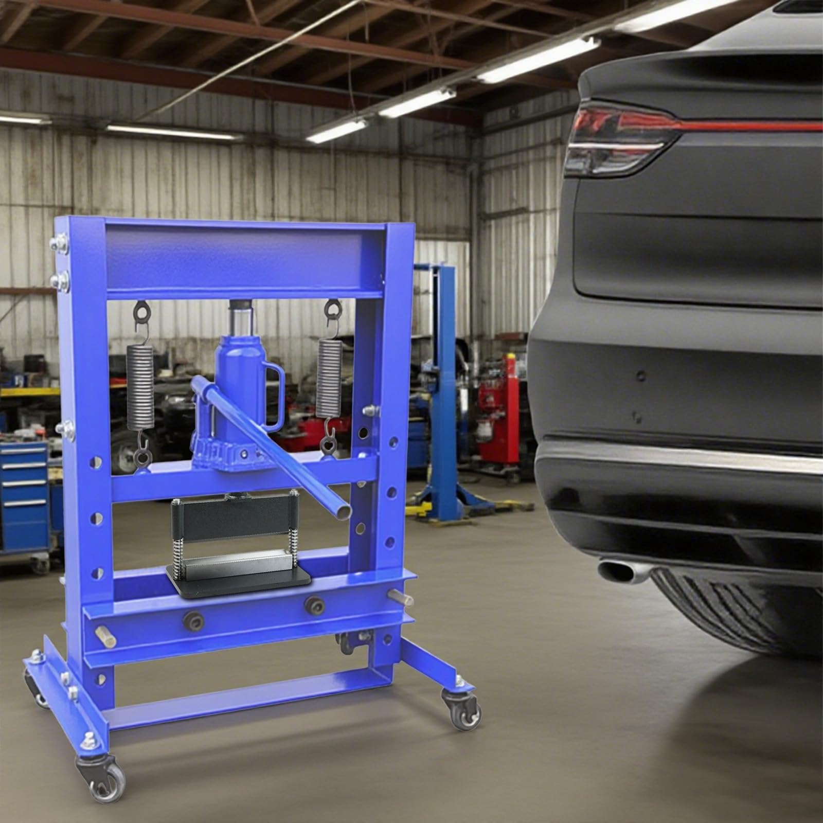 12" Press Brake Attachment, Dual Spring Design Hydraulic Shop Presses, Heavy Duty Metal Bending Tool, for 12 to 20 Ton Hydraulic Shop Presses - 3