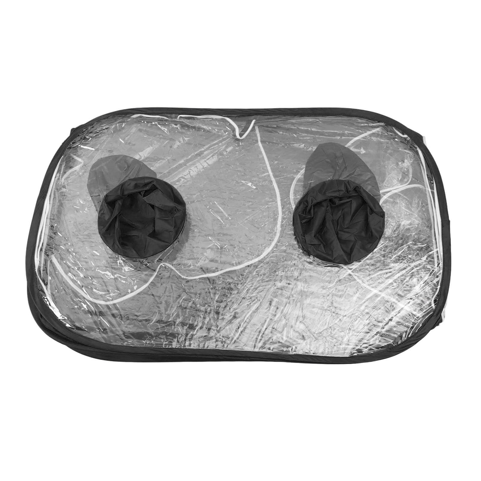 Cocoarm Boîte à Air Fixe pour Culture de Champignons, Kit de Tente de Culture de Champignons Pliable Portable en PVC avec 2 Bouches d'aération et Fermeture éclair, Récipient à Pop-up pour la à