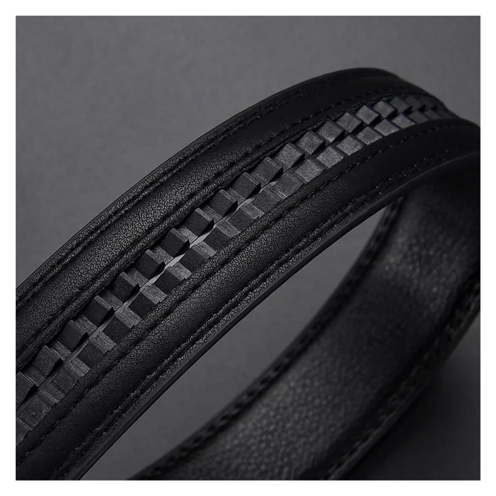 Cinturones de cuero genuino for hombre, de negocios, con hebilla de aleación ajustable automática for jeans, cinturones de cintura