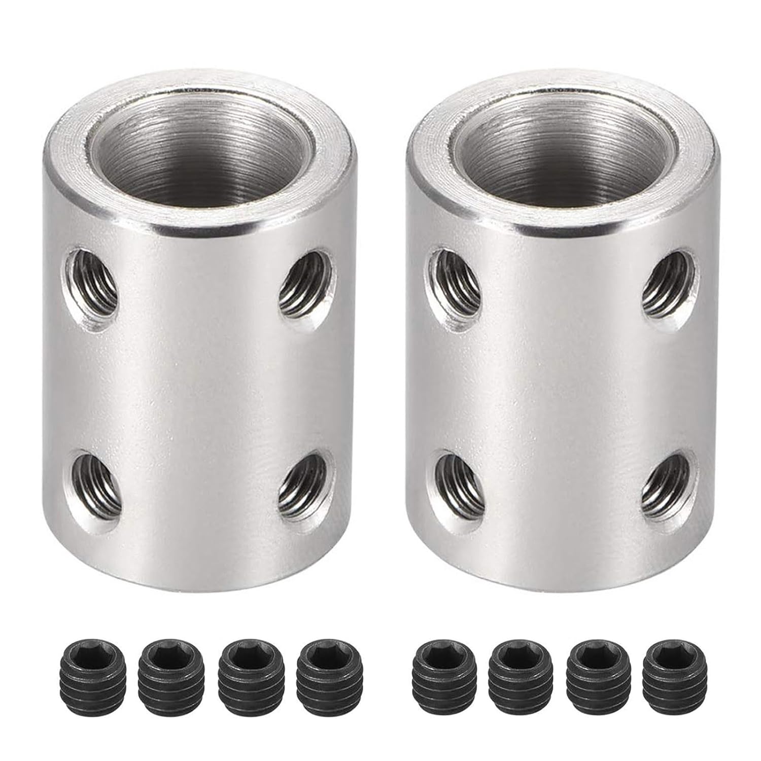 6mm to 8mm Shaft Coupling Set Screw, D14mm x L22mm Stainless Steel Bore Rigid Shaft Coupler Joint Connector for 3D Printer,DIY Robots, CNC Machine,Motor Accessories