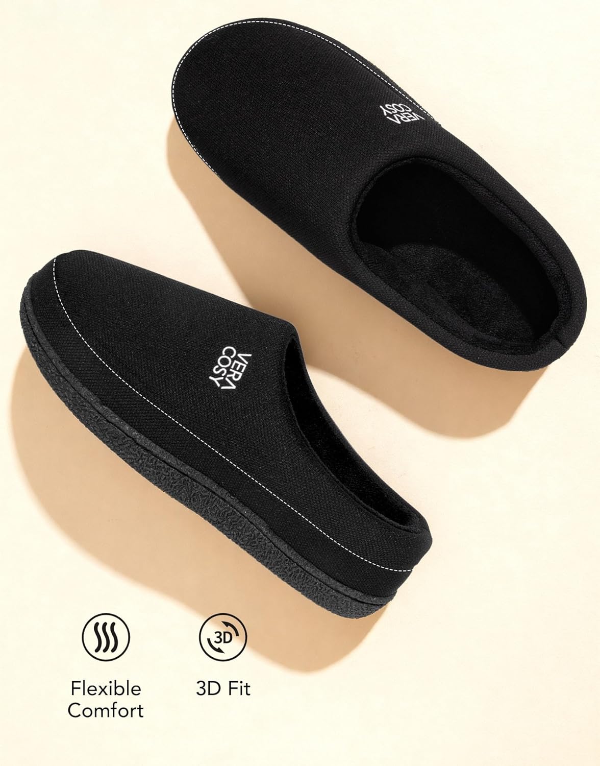 VeraCosy Men's Moccasin Slippers Comfy Soft Durable Slip-on Indoor Memory Foam House Shoes - Image 6