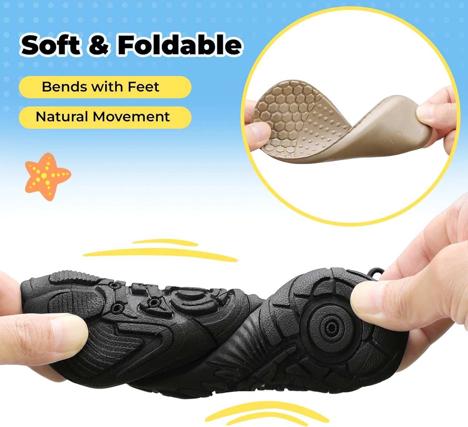 Mishansha Kids Water Shoes Quick-Dry Wide Toe Box Non-Slip Barefoot Shoes Beach Pool Swim Shoes - Image 7