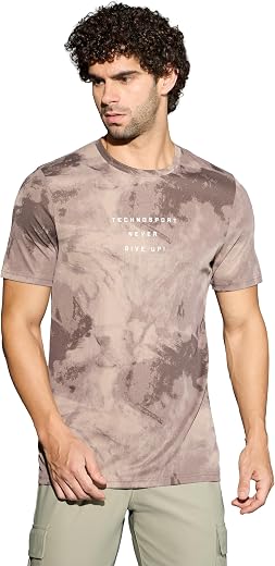 TECHNOSPORT Men's Polyester Regular Fit T-Shirt