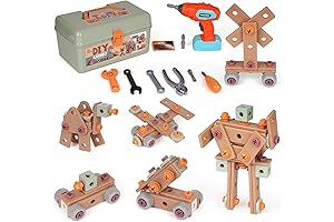 Agirlgle Kids Building Tools Set - Pretend Play Construction Toys for Girls Boys