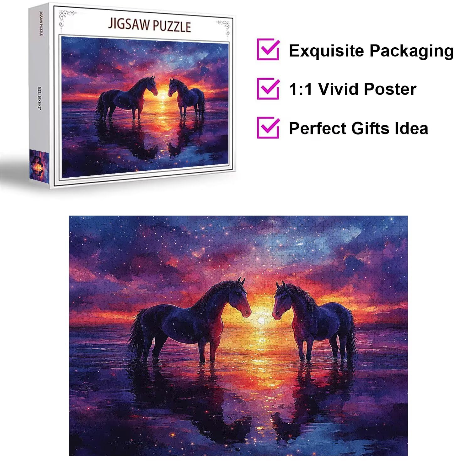 Puzzle dla dorosłych 2000, zwierzę gwiaździste niebo, 99 x 70 cm, n-486