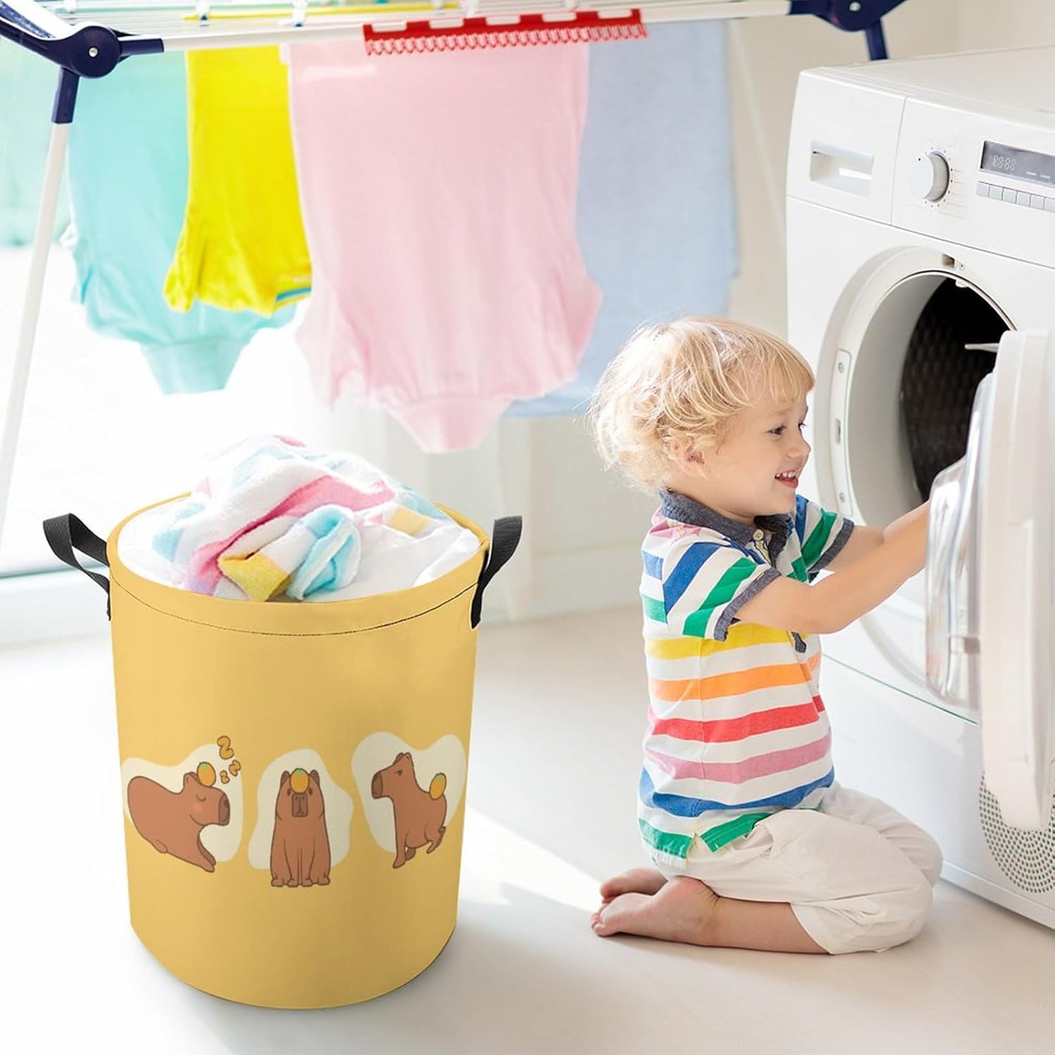 Cestos Para Ropa Sucia Arte Lineal Colorido Cesta Ropa Sucia Grande Cesto Para La Colada Cubo Ropa Sucia Infantil
