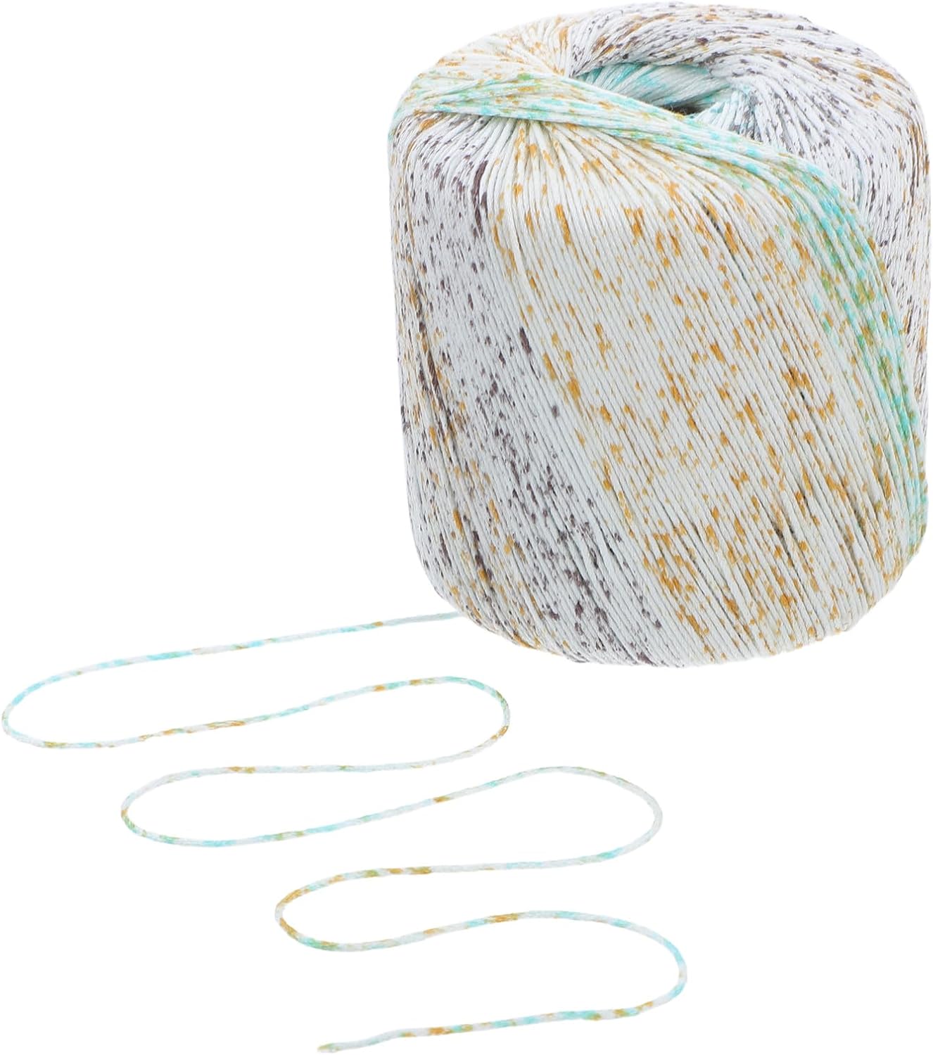 CALLARON Chunky Crochet Cotton Yarn for Hand Knitting DIY Projects, 1 Roll of Blue-Green Crochet Thread for Blankets, Cushions, and Bag Making in Arts and Crafts