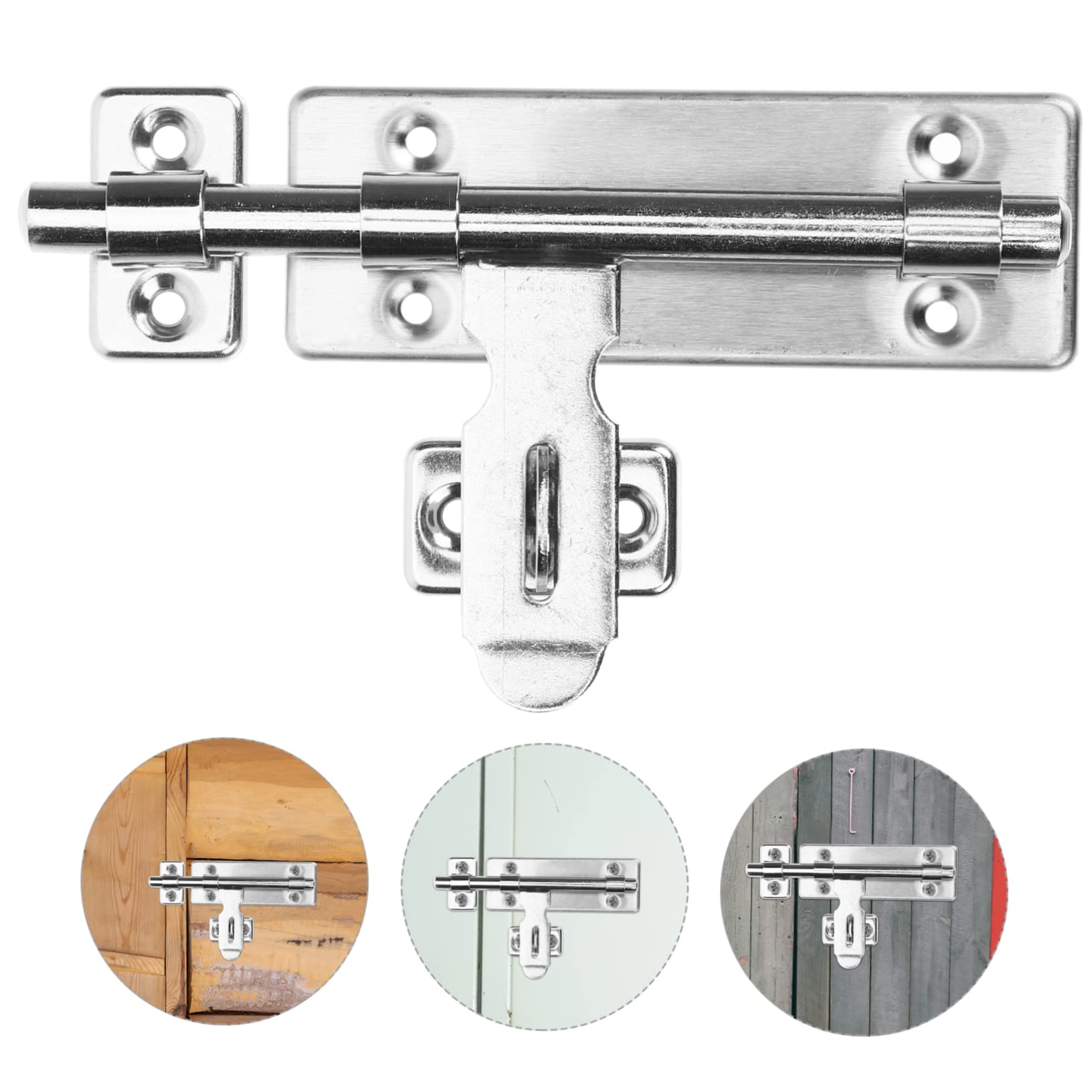 Pestillo de puerta, cerradura de puerta, 2 piezas de protección de puerta corrediza oculta, palanca de bloqueo, Perno de palanca, cerradura deslizante al ras, Perno de acción, Perno de puerta