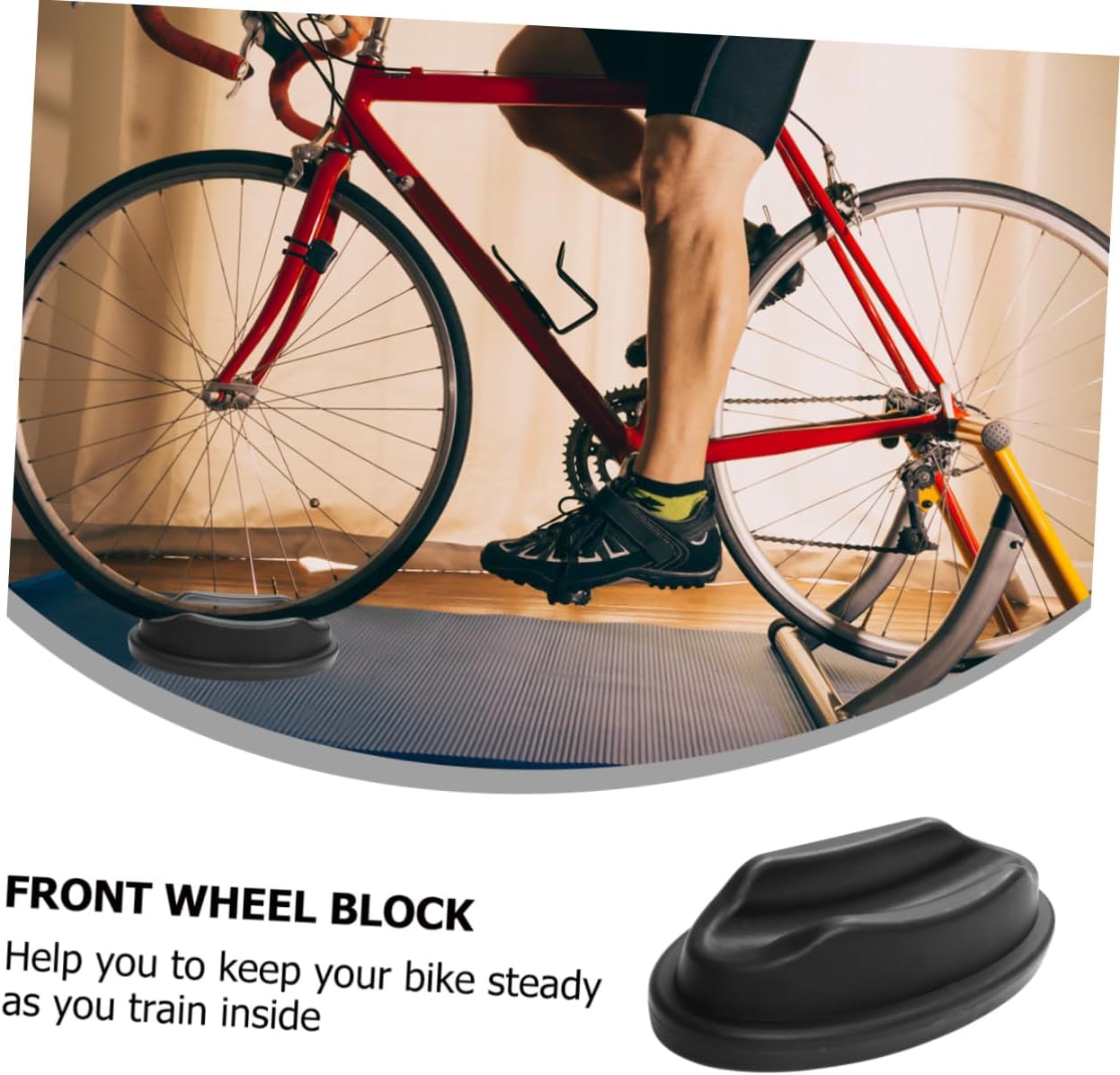 VICASKY Bike Wheel Stand Front Holder Riser Bike Stand Bike Accessories Black Plastic