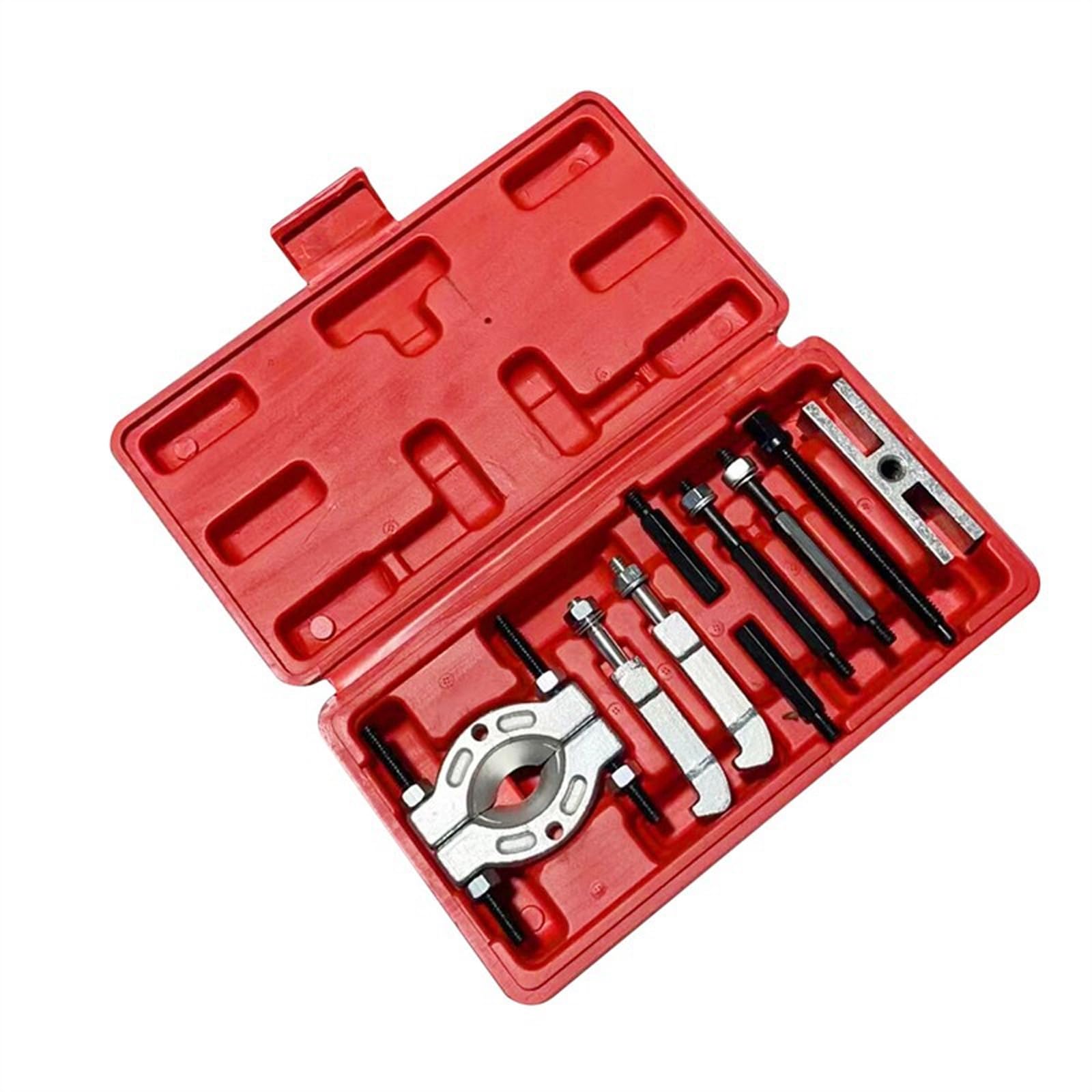 Heavy Duties - Set di 9 attrezzi in metallo, soluzione sicura per riparazioni domestiche, essenziale per officina, con organizer per riporre oggetti