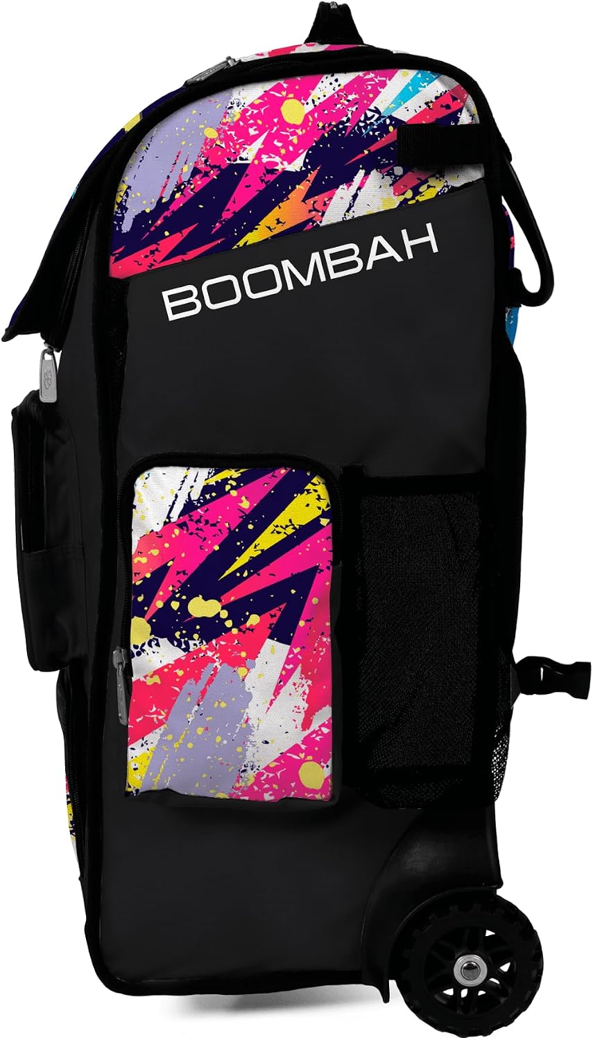 Boombah Ultrapack Hybrid Rolling Bat Bag - Wheeled & Backpack Version - Shattered Multi