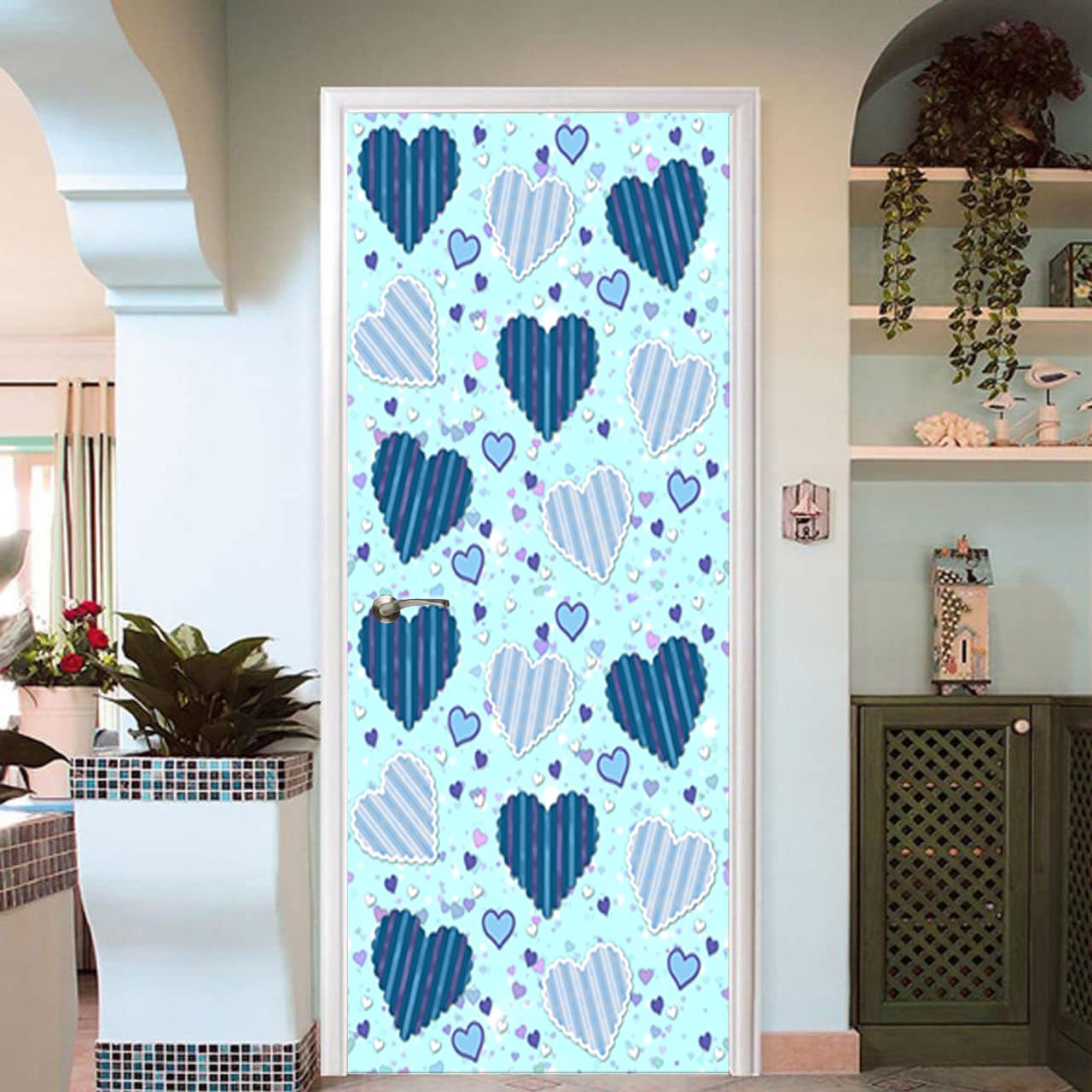 ShreeJiPrinting, Door Sticker Decal, Decorative Wall Sticker for Doors, Self-Adhesive Vinyl Decal (Design572, 2.5x6.5 Feet)