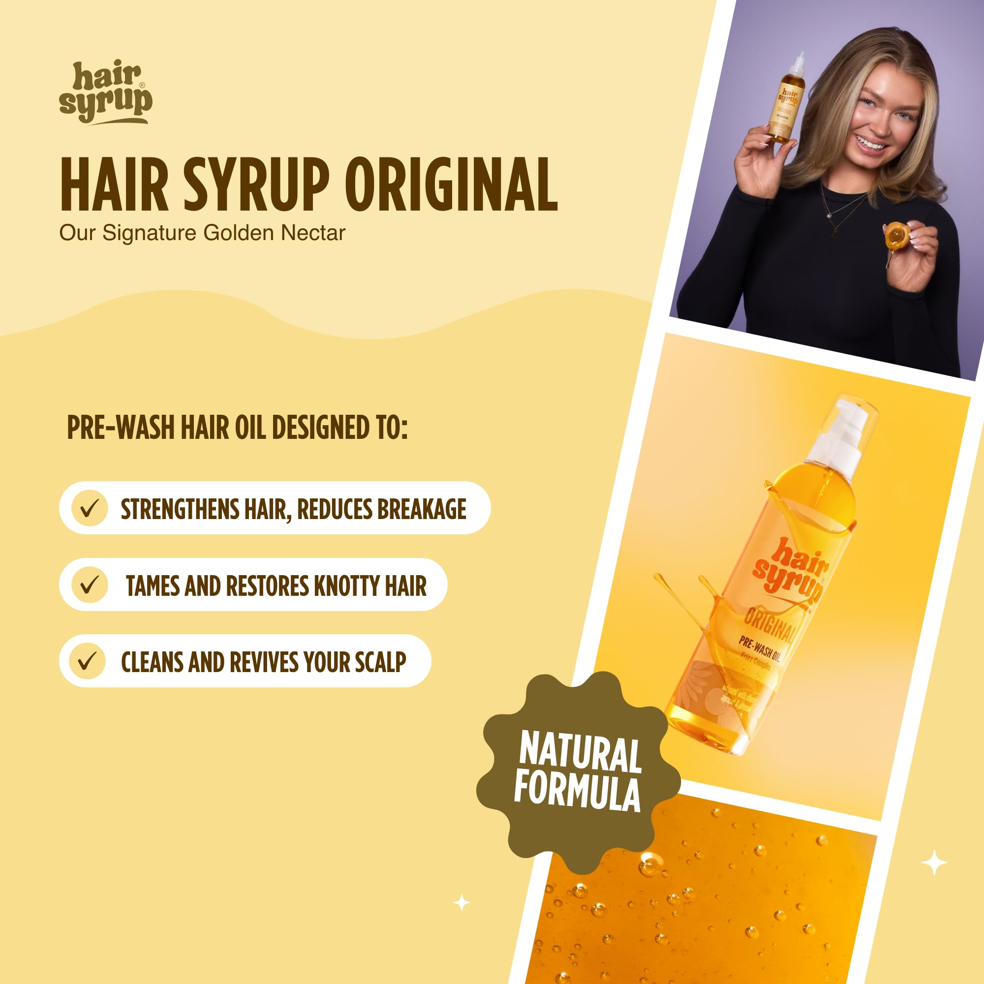 Hair Syrup, Gold, 300 ml (Pack of 1) - Image 2