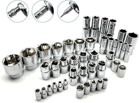 Ratchet Wrench Socket Set DIY Tools, Bits, with Case (94PCS)