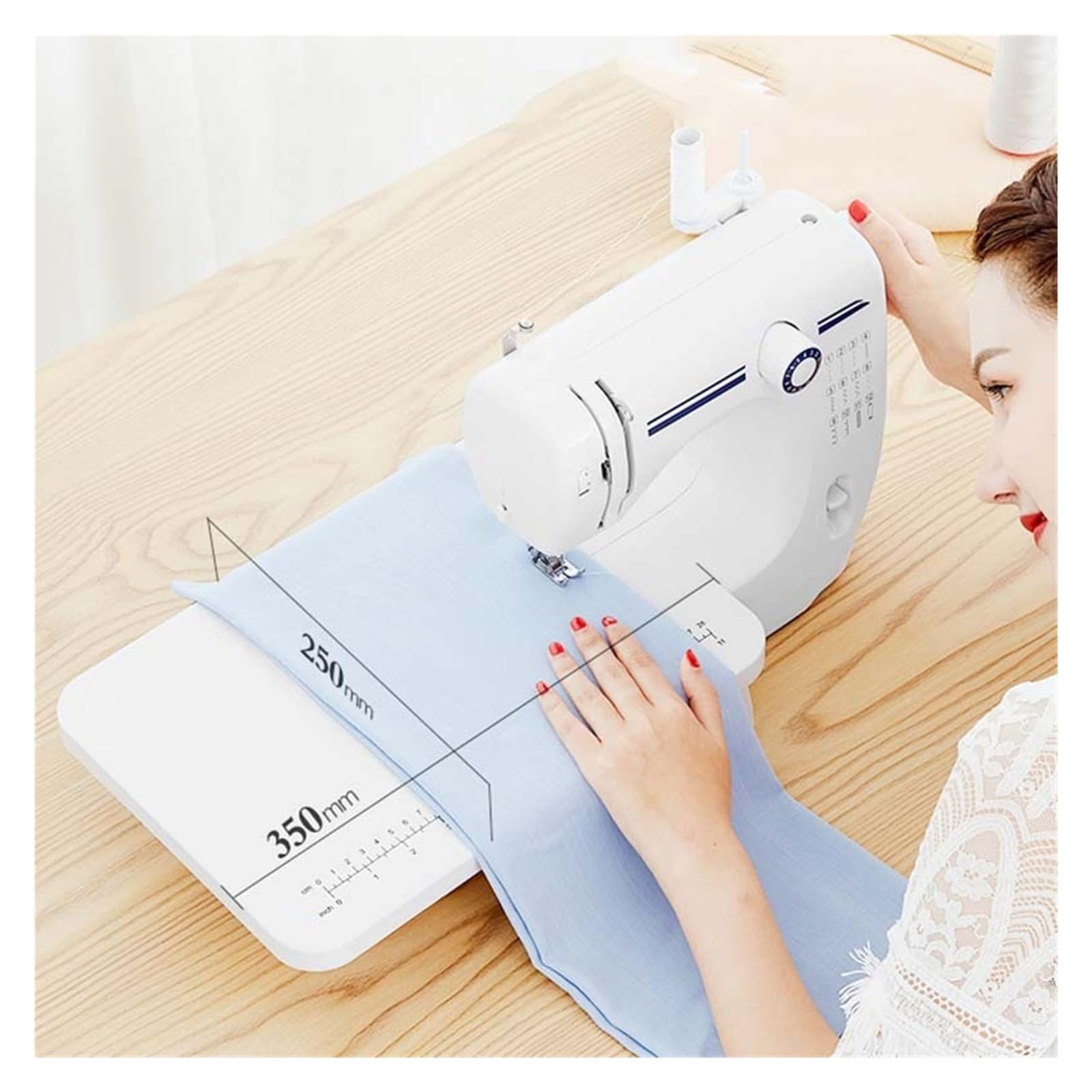 Máquina De Coser Doméstica Portátil UFR-608A, Mini Multifunción 6V/9W, Gruesa Con Pedal Eléctrico