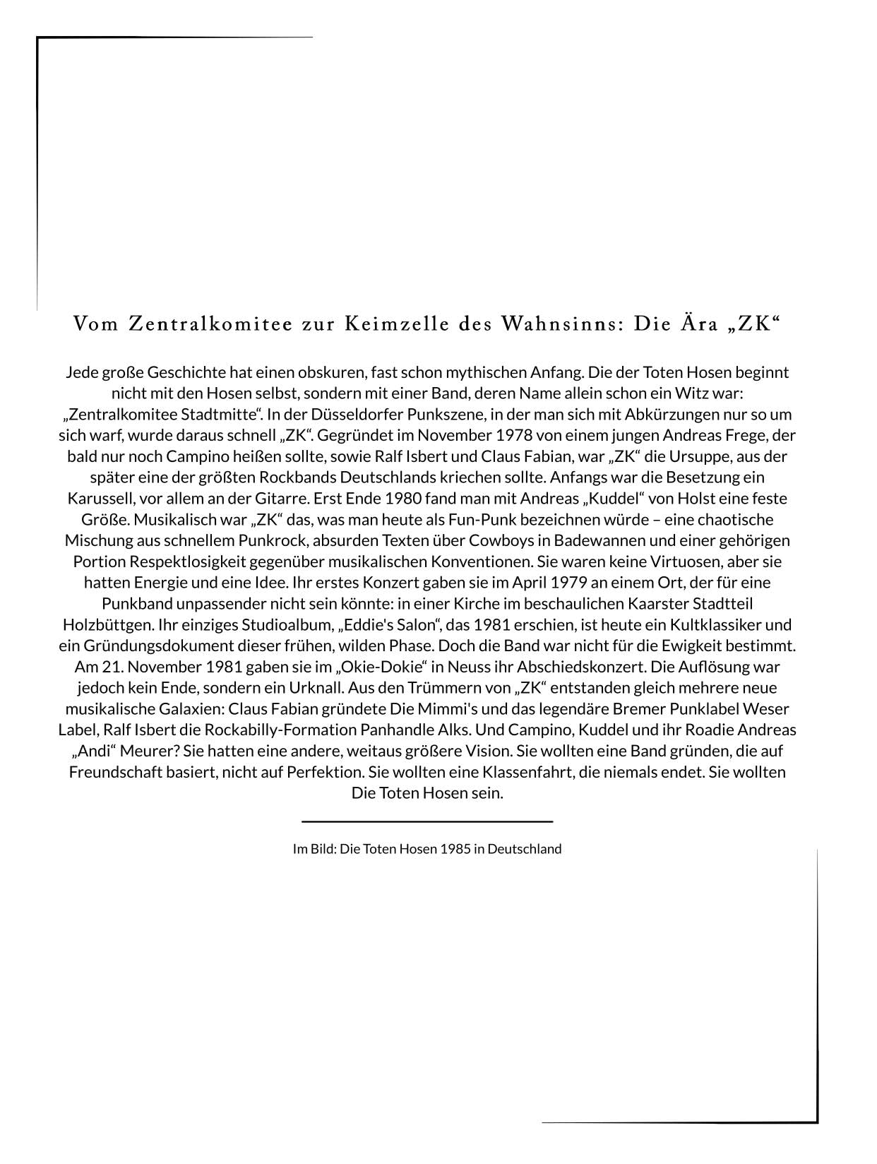 Unsterblich: Die Biografie über Die Toten Hosen. Komplett in Farbe