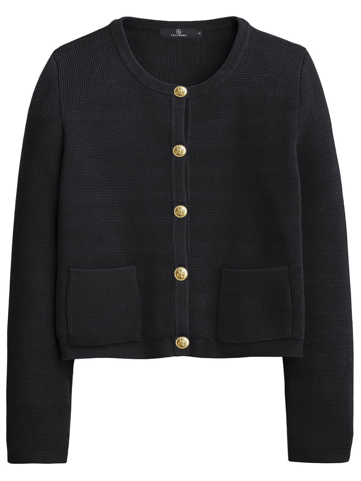 LILLUSORY Women's Cardigan Sweaters 2025 Fall Oufits Clothes Fashion Trendy Long Sleeve Tops Casual Knit Jackets