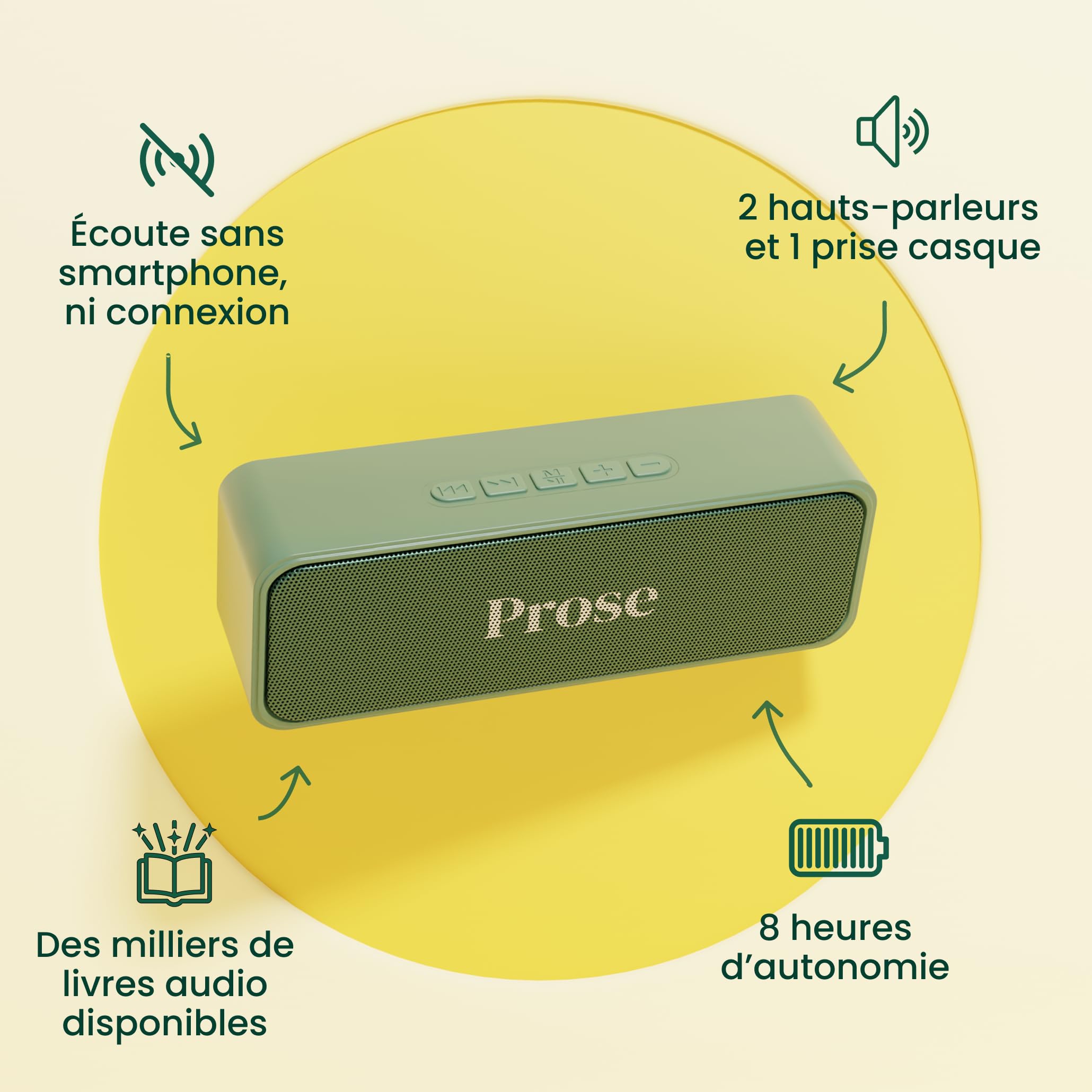 Prose Boite à histoires 7-14 ans Sans Smartphone ni Écran Adapté Dyslexie et Difficultés de Lecture Programme primaire et collège Classiques Aventures Fantasy 1 Livre Offert