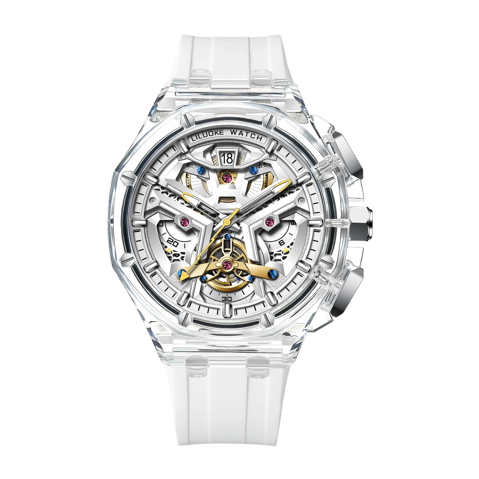 Mens Watches, Wrist Watches Luminous Design, Big Face Fashion Quartz Black Watch 30ATM, Casual Watch for Men Unique Gifts for Men — view 24