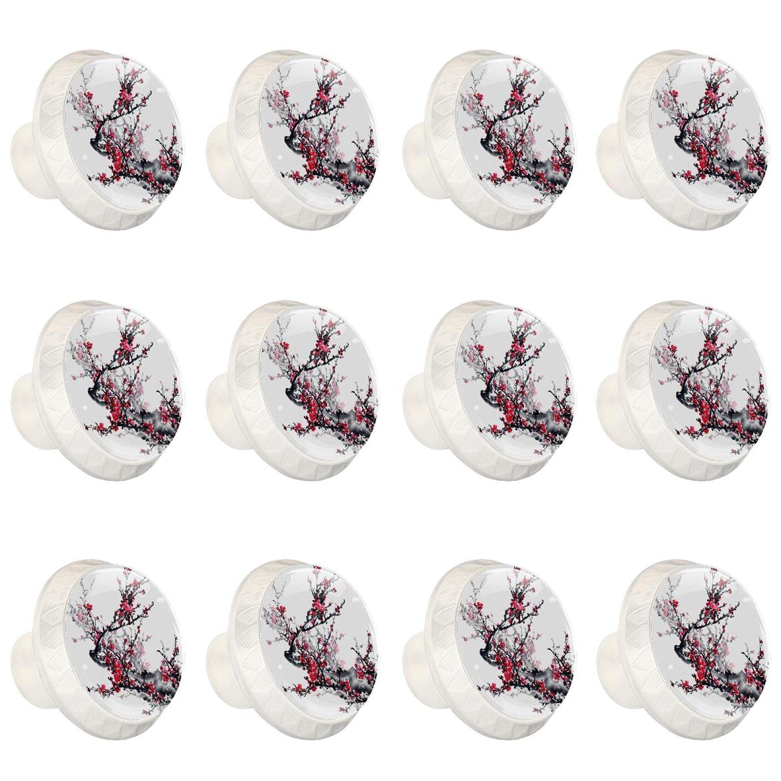 Boutons de garde-robe roses en verre cristal pour meuble chic x24