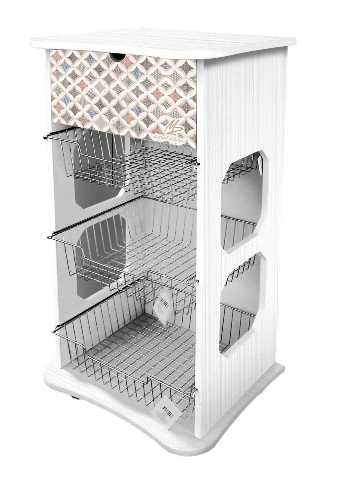 Carro de cocina ahorra espacio para guardar verduras sin desordenar