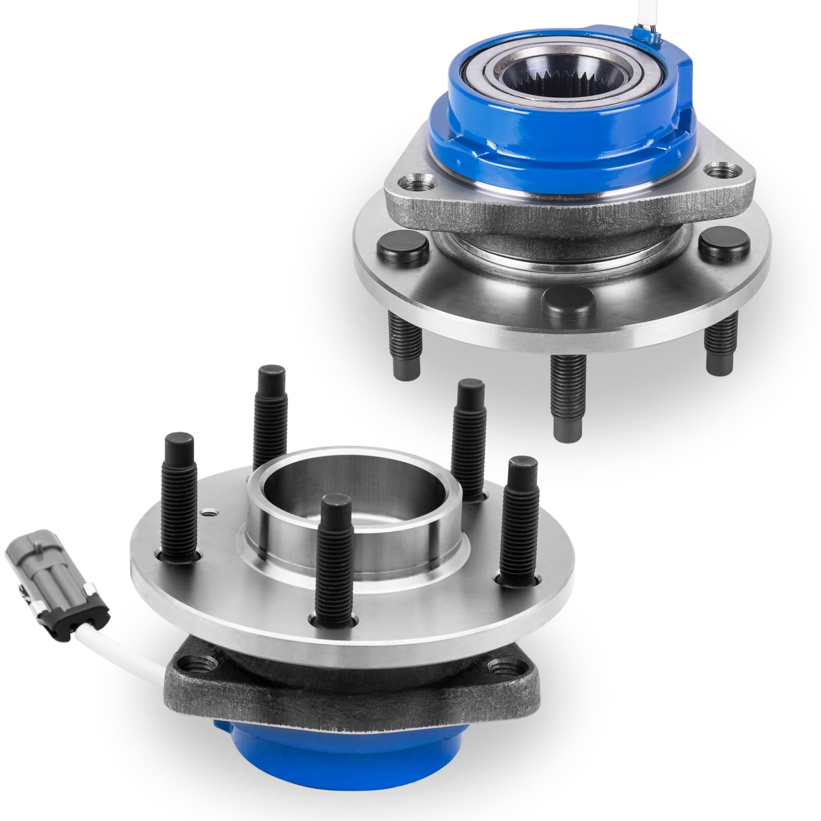 KUIPERAUTO 513121 Pair Front Wheel Hub Bearing Assembly Compatible for 00-13 Chevy Impala Compatible for 97-05 Venture Compatible for 97-05 Buick Century Compatible for 06-09 Cadillac DTS 5 Lug W/ABS