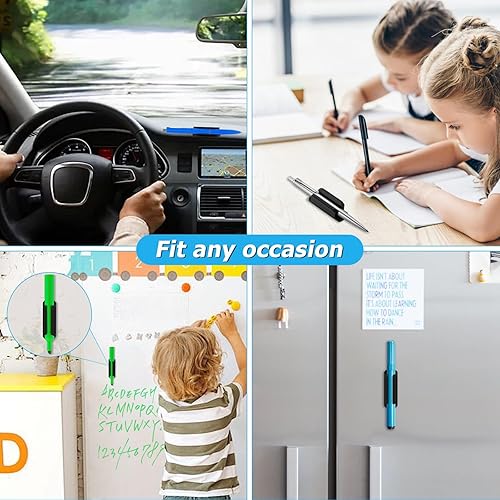 Miniatura 3 de Paquete de 10 soportes adhesivos para bolígrafos para escritorio, soporte de silicona para aula, accesorios para profesores y estudiantes,