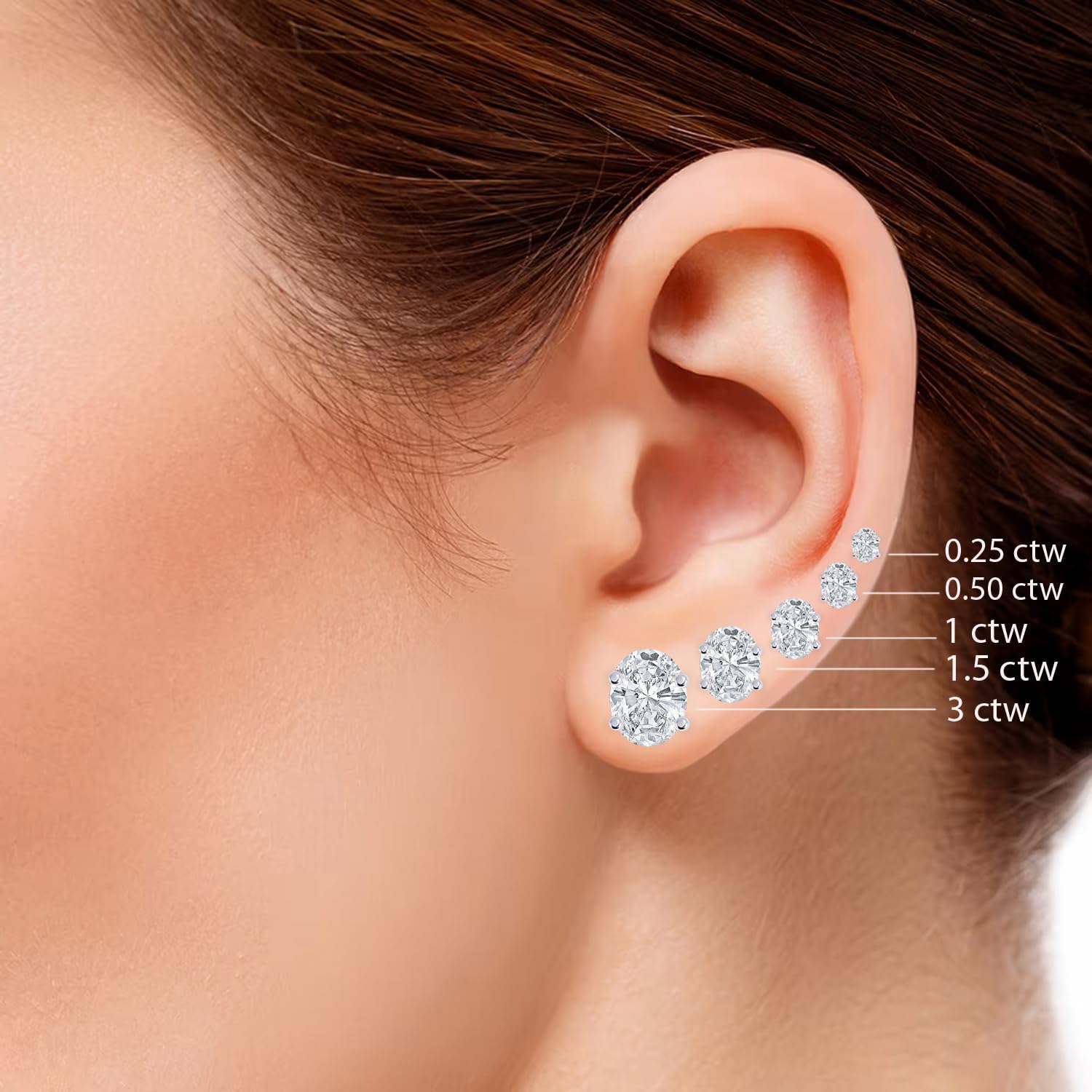 1 to 12 Carat IGI Certified LAB GROWN Cushion Cut Diamond Earrings 4 Prong Screw Back Premium Collection (H-I Color, VS1-VS2 Clarity)