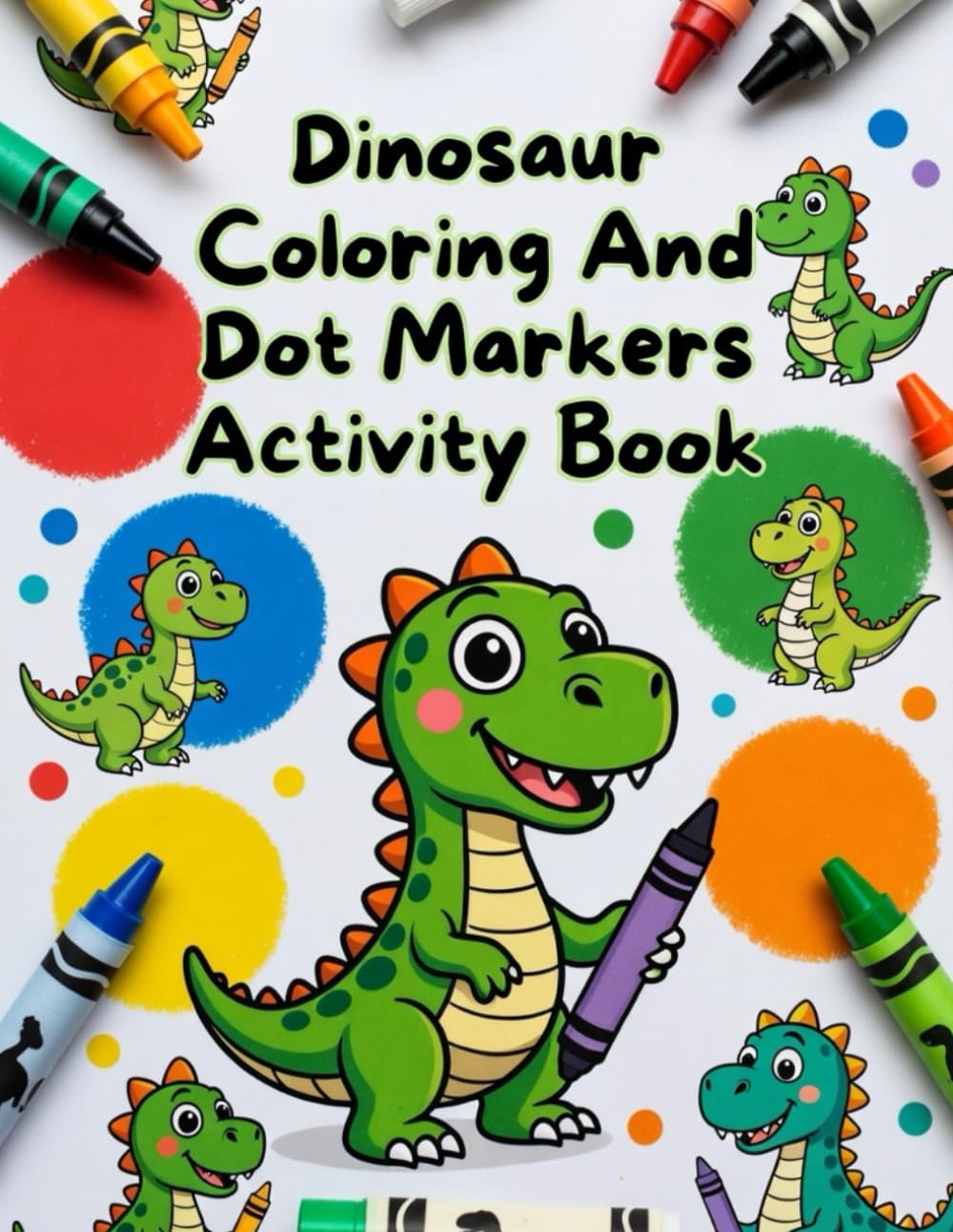 Dinosaur Coloring And Dot Markers Activity Book: Fun Do-A-Dot Pages, Easy Coloring & Creative Learning for Kids