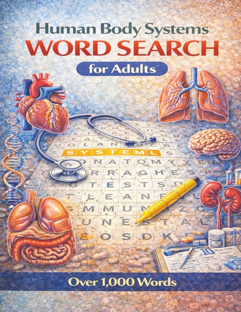 Human Body Systems Word Search for Adults: Over 1,000 Anatomy, Organ, Muscle, Nervous, Respiratory and Body System Terms for Medical Learners, Students, Healthcare Workers and Educational Gift Giving