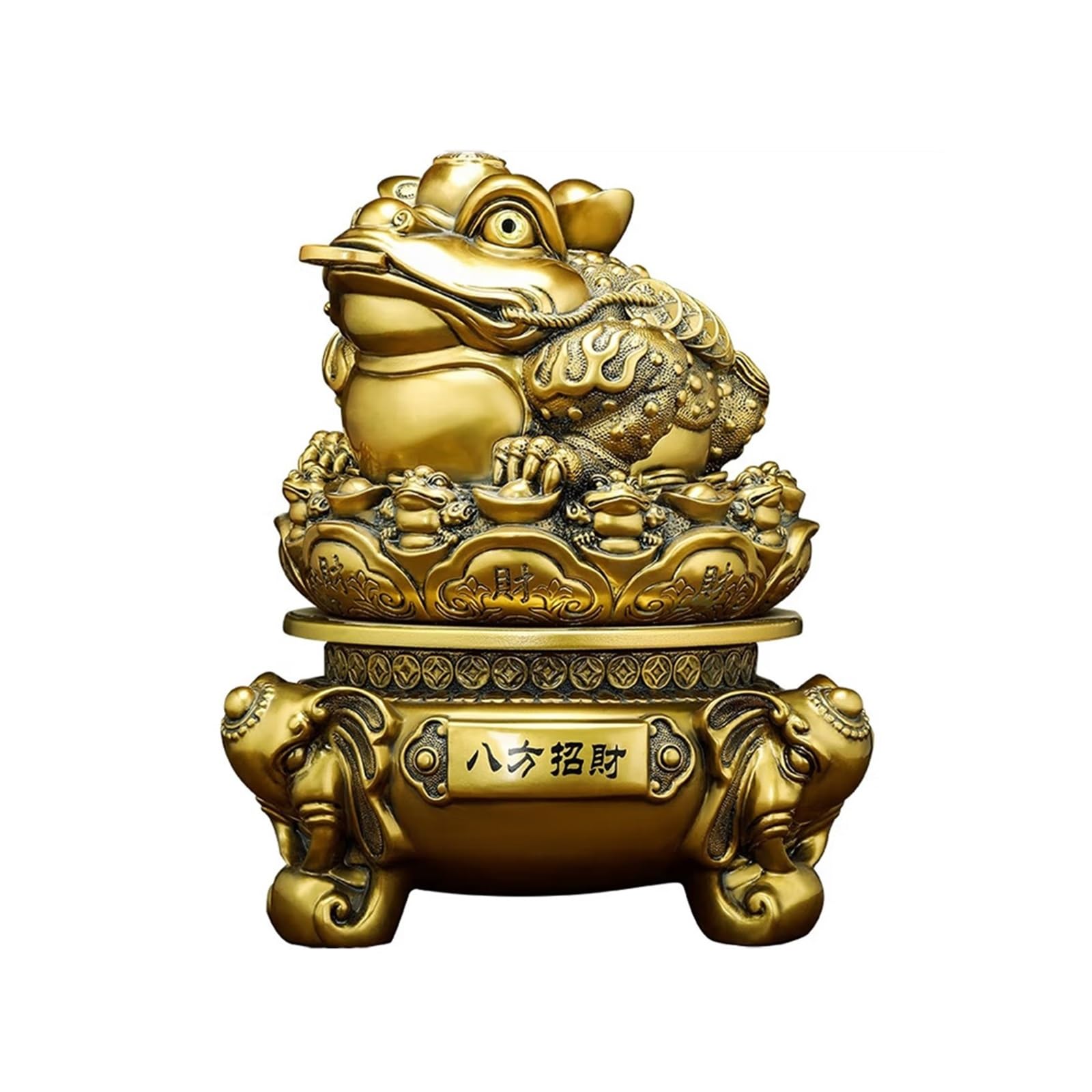 Statua Buddy Wystrój domu Wystrój stołu do jadalni Chińskie Feng Shui Żaba Moneta Chiński urok Pieniądze Ropucha Figurka na szczęście Szczęście Bogactwo Ozdoba Feng Shui