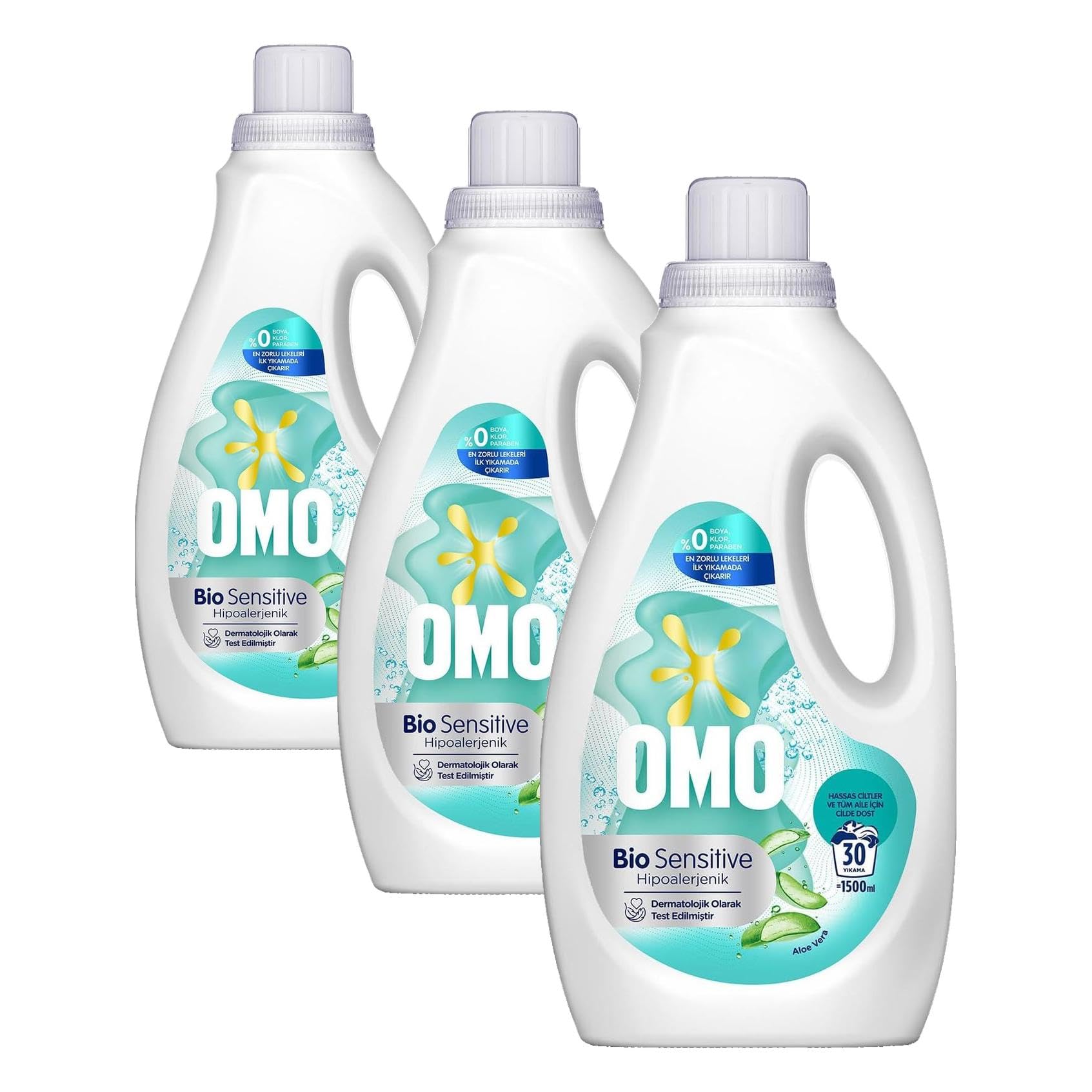 OMO Bio Sensitive Sıvı Deterjan 1500 ml (3 paketi)
