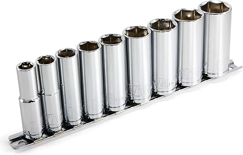 Alltrade 641717 Dr. SAE - Juego de llaves de vaso profundo de 38 pulgadas, 9 piezas