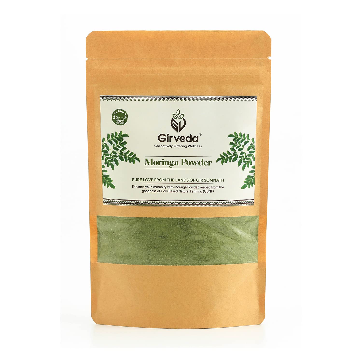 Moringa Powder | Drumstick and Drumstick Leaves Powder | 7.05 OZ | Product of India | Natural Farming Product | No Chemical No Preservatives