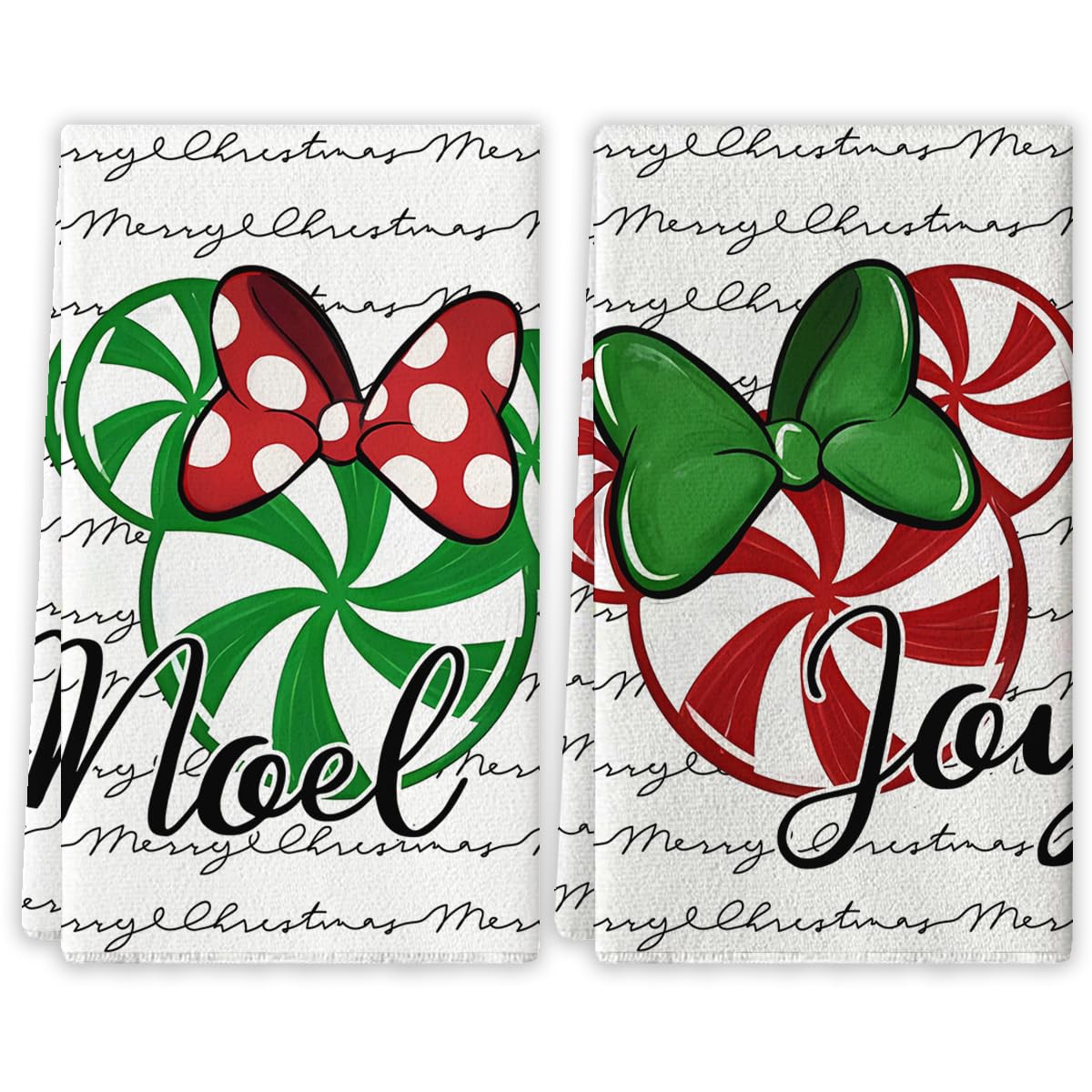 Yarcooly Christmas Kitchen Towels Christmas Cartoon Mouse Dish Towels New Year Winter Xmas Kitchen Decor Christmas Decorations for Home Party