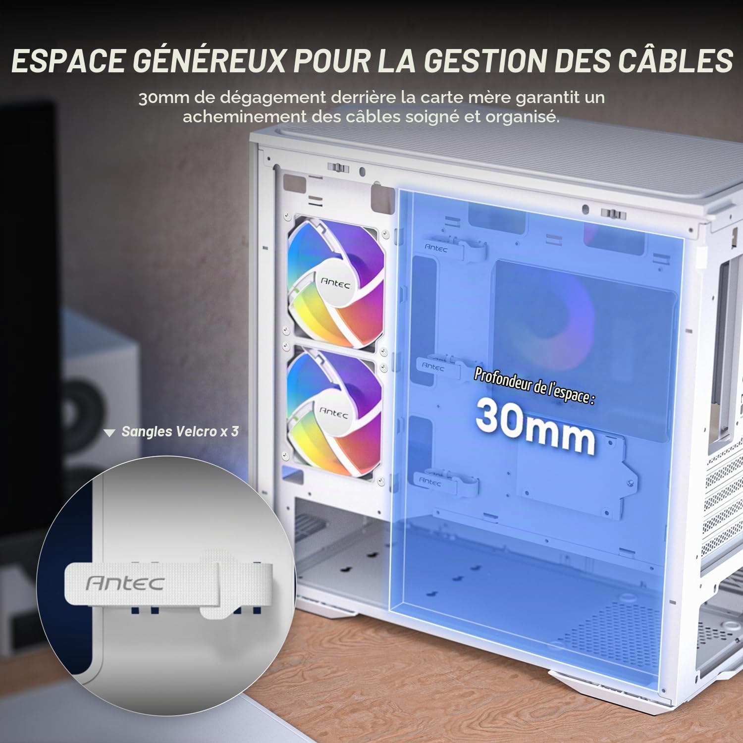 ANTEC Constellation C2M ARGB White Boîtier PC MicroATX