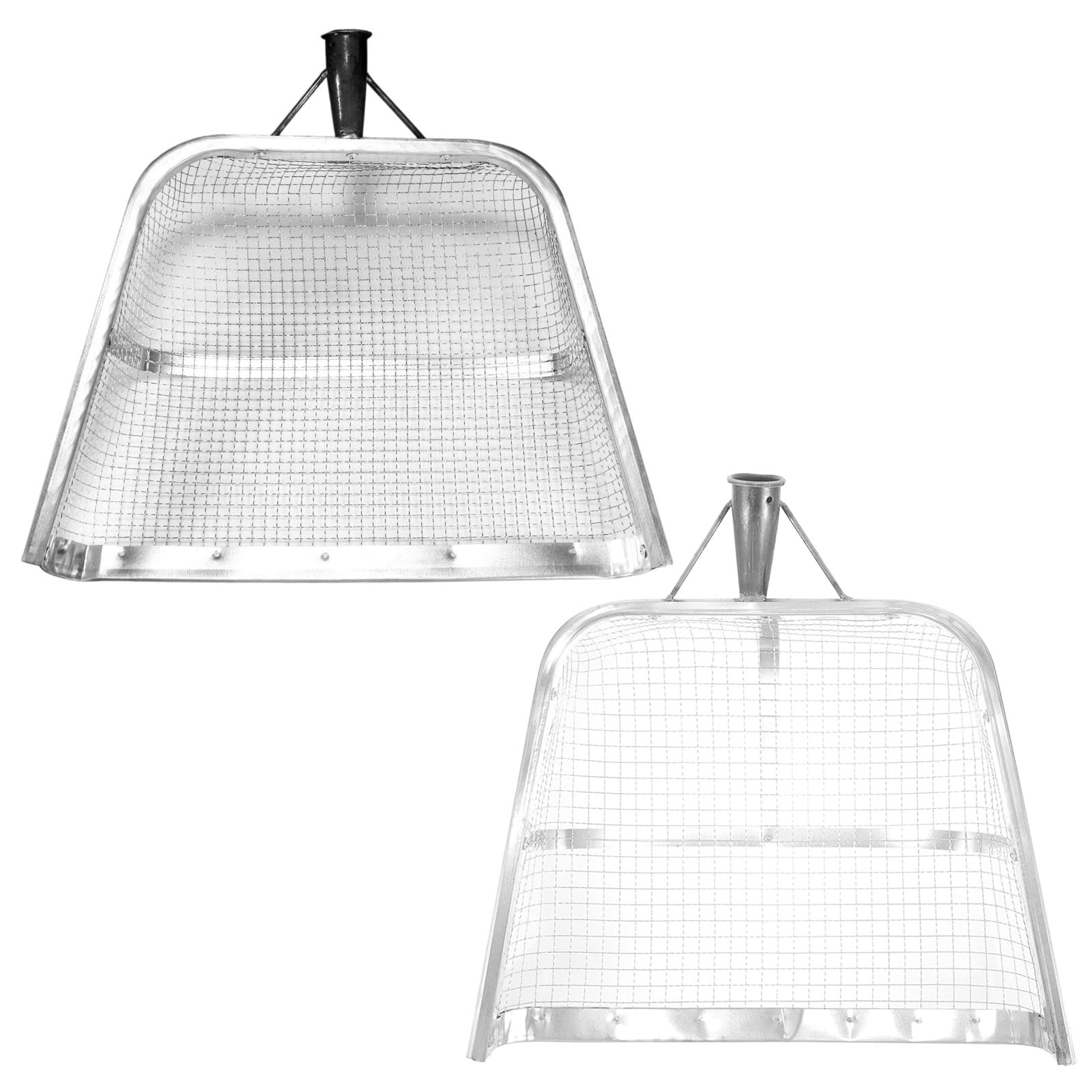 Pelle à Tamis Grande Pelle à Sable Maille de 4/12 mm Tamis Efficace pour Tamiser Le Sol Fuite de Jardin Pelle à Tamis de Sol de Sol en Acier Inoxydable Sable Tamis Tamis de Compost Agricole