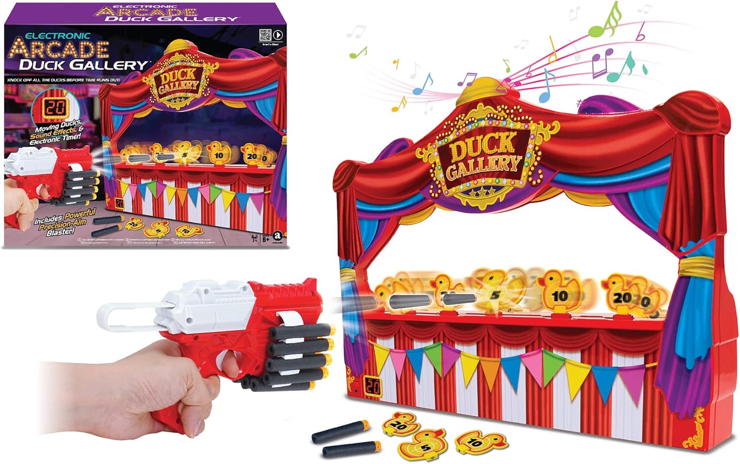 Ambassador Games Electronic Arcade Duck Shooting Gallery, Multi