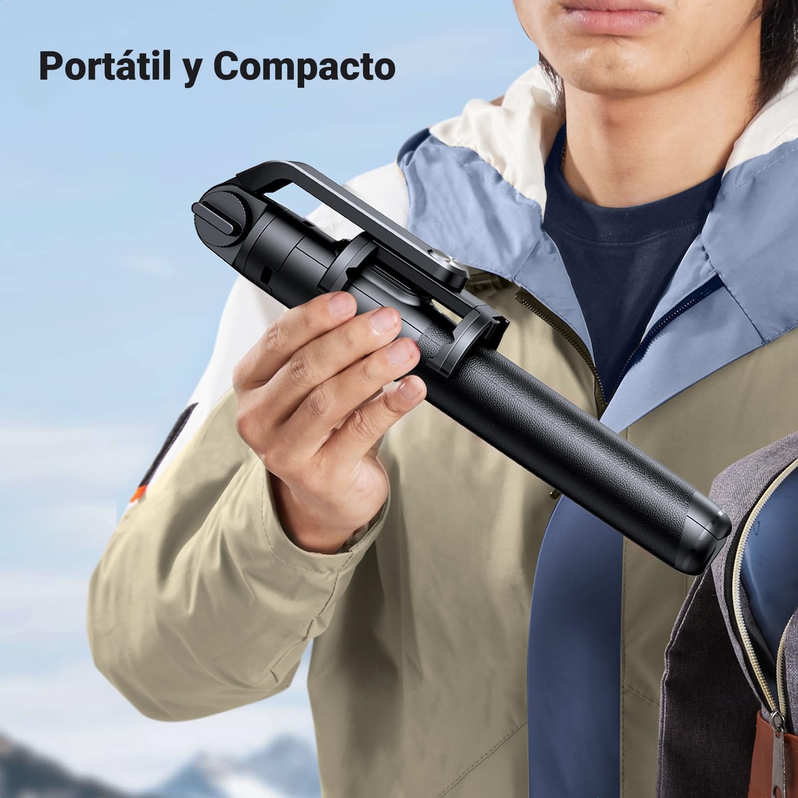 UGREEN - Trípode para Selfie, Bluetooth, 3 en 1, Extensible, monopié Ajustable con Mando a Distancia inalámbrico extraíble Compatible con iPhone 15 Plus Pro MAX 14, 13 teléfonos cámaras