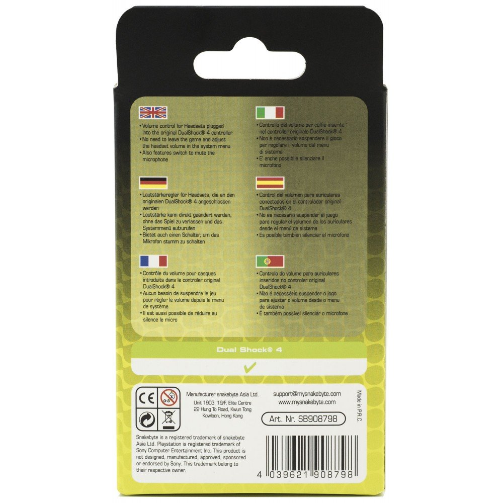 Snakebyte Snakebyte PS4 Headset Volume Control for Chat and Game Sound - PlayStation 4