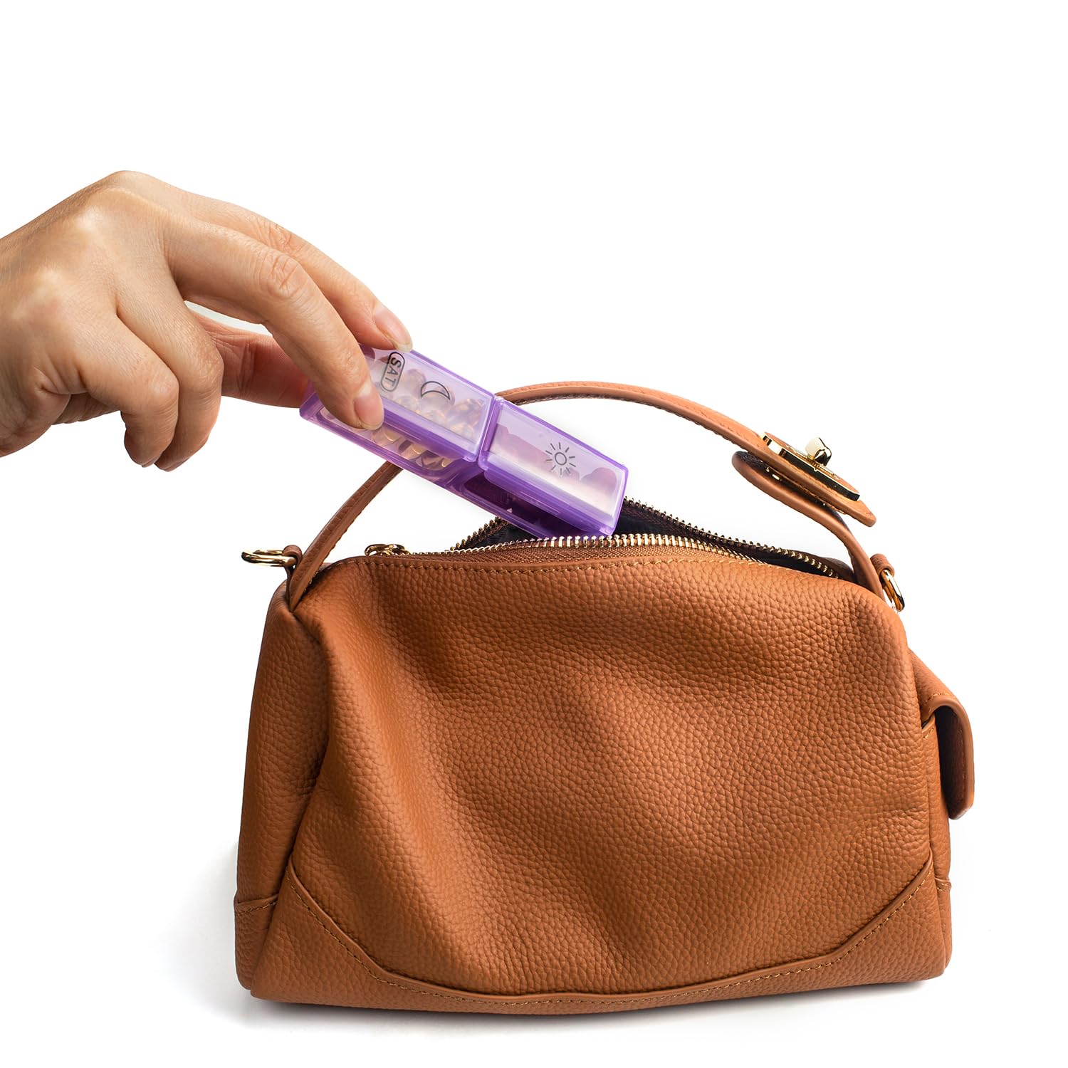 Remtise Tygodniowy organizer na pigułki, 7-dniowe pudełko na tabletki (3 razy dziennie), przenośny, w podróży, z odpornym na wilgoć etui, na tabletki, witaminy, olej rybny, suplementy