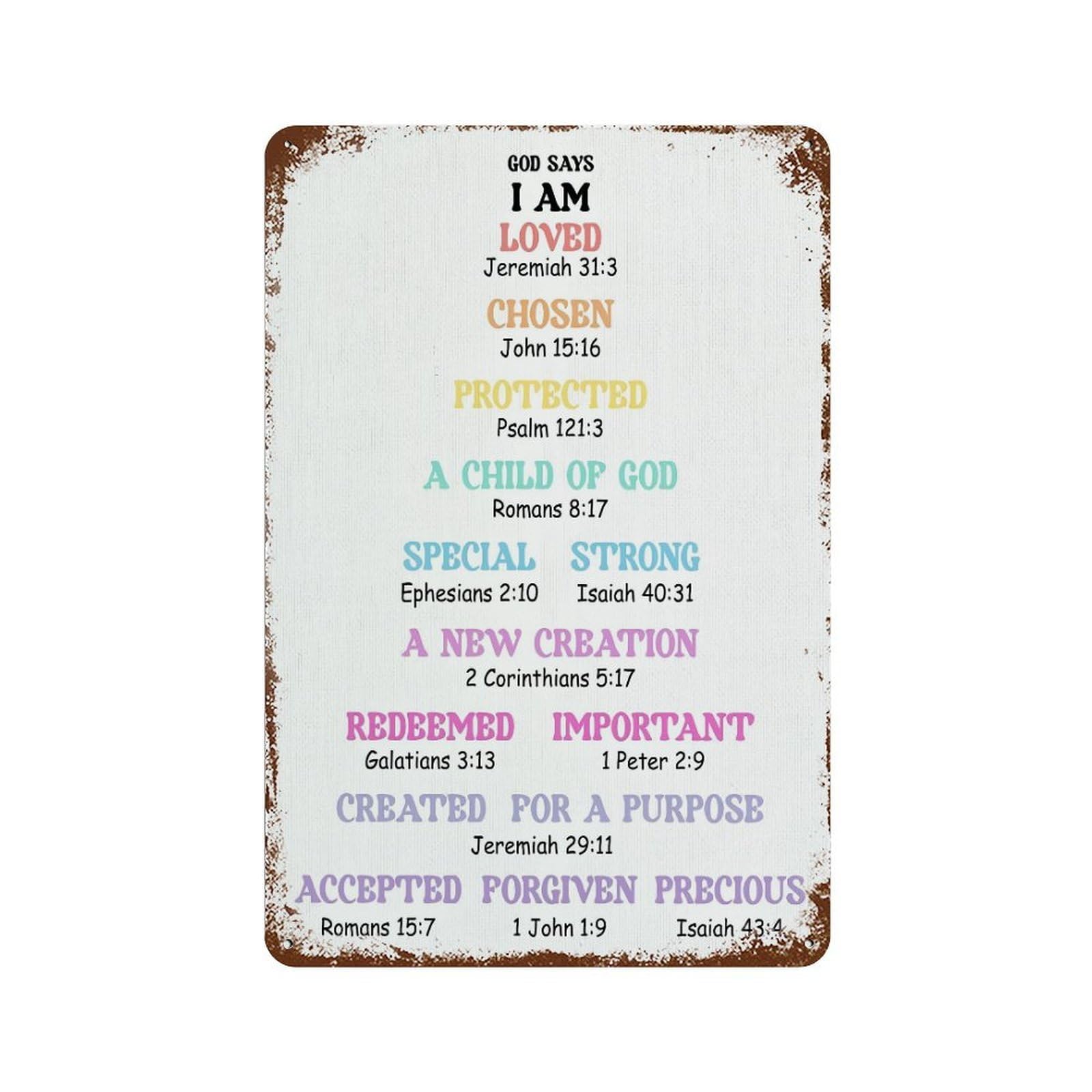 xiaoxiaoshen Affirmations Quote Christian Wall Decor Art Metal Tin Poster Modern Home Decor Art Home Bar Shop Decorations Vintage Sign 30x20cm