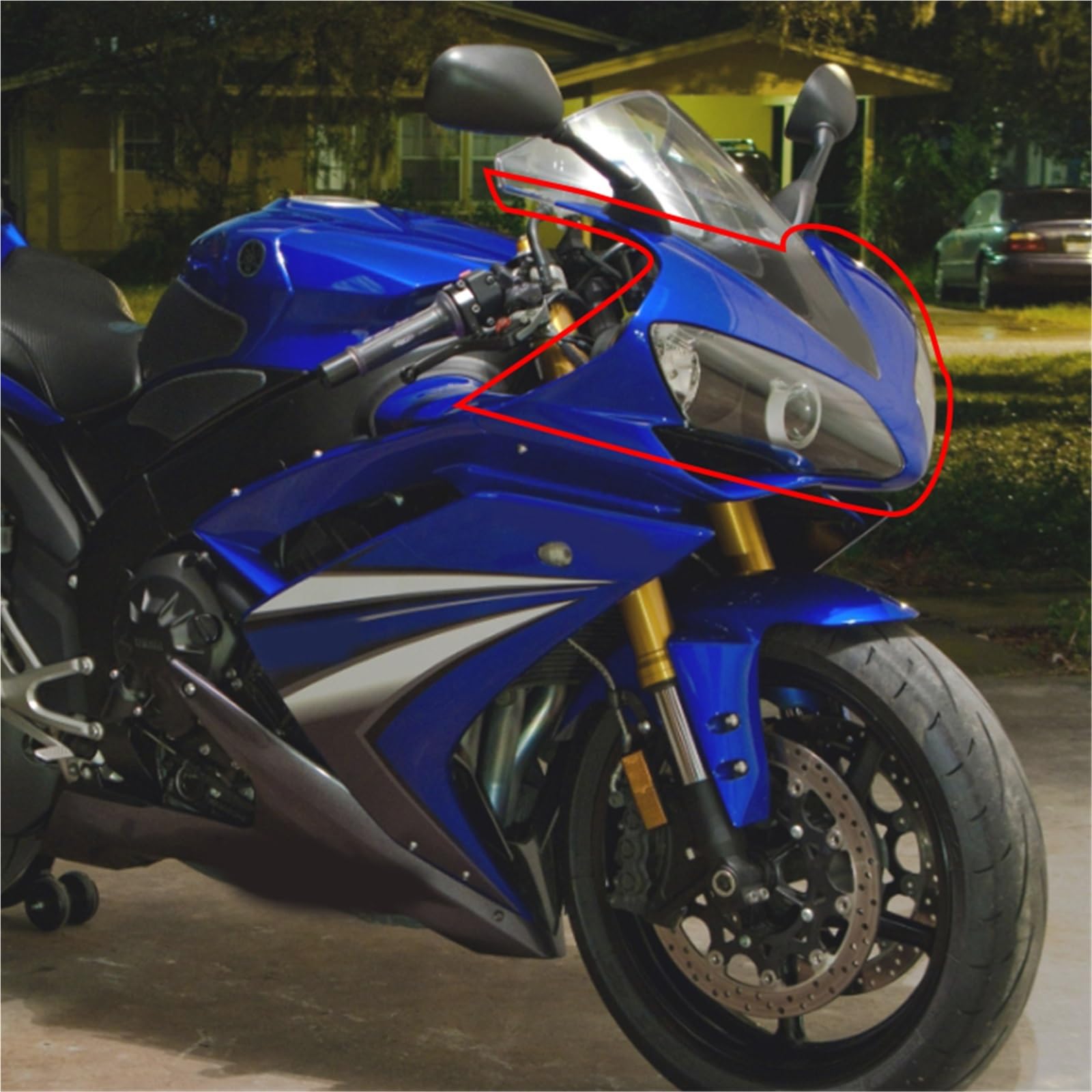 Fairing Pasuje do YAMAHA YZF-1000 YZF-R1 2007-2008 motocykl z włókna węglowego przedni reflektor osłona panelu osłony nosa obudowa owiewki Motorcycle Cowl Fairing Cover(Unpainted)