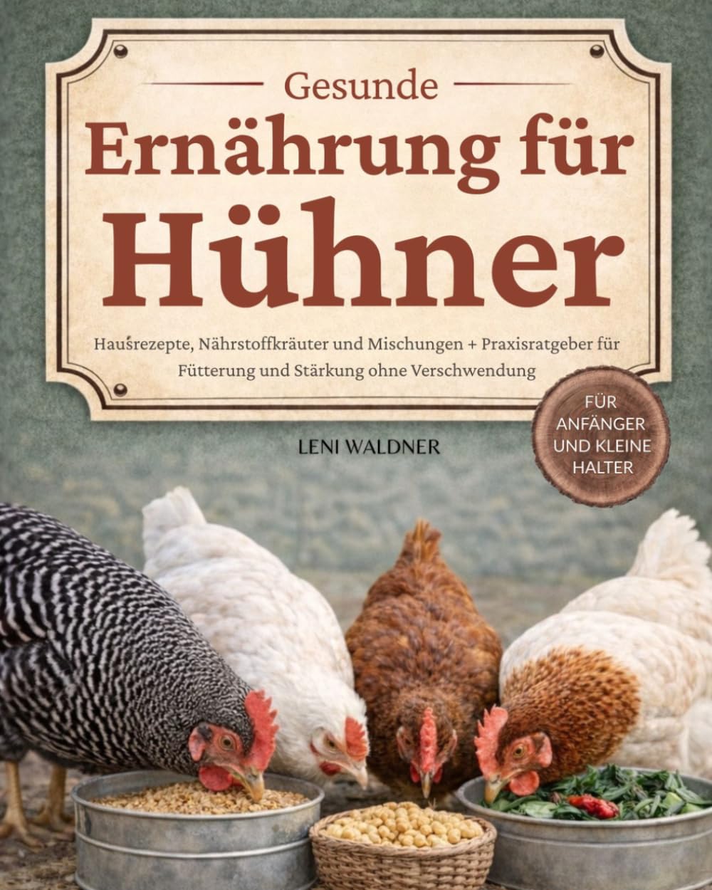 Gesunde Ernährung für Hühner (2 in 1): Hausrezepte, Nährstoffkräuter und Mischungen + Praxisratgeber für Fütterung und Stärkung ohne Verschwendung | Für Anfänger und kleine Halter