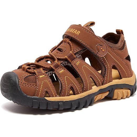 HOBIBEAR Boys Girls Sport Water Sandals Closed-Toe Outdoor(Toddler/Little Kid/Big Kid)