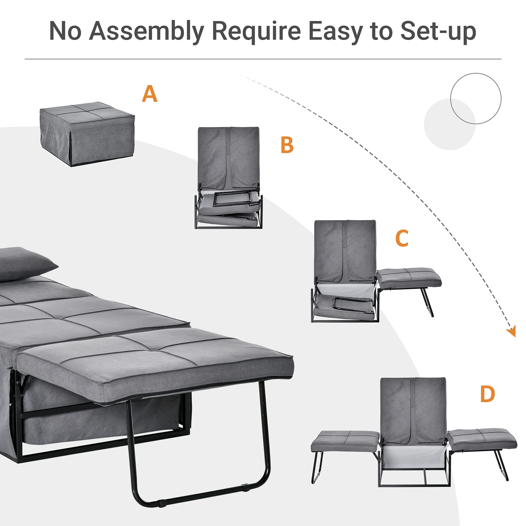 Buy 4in1 Multi Function Folding Single Sofa Bed with