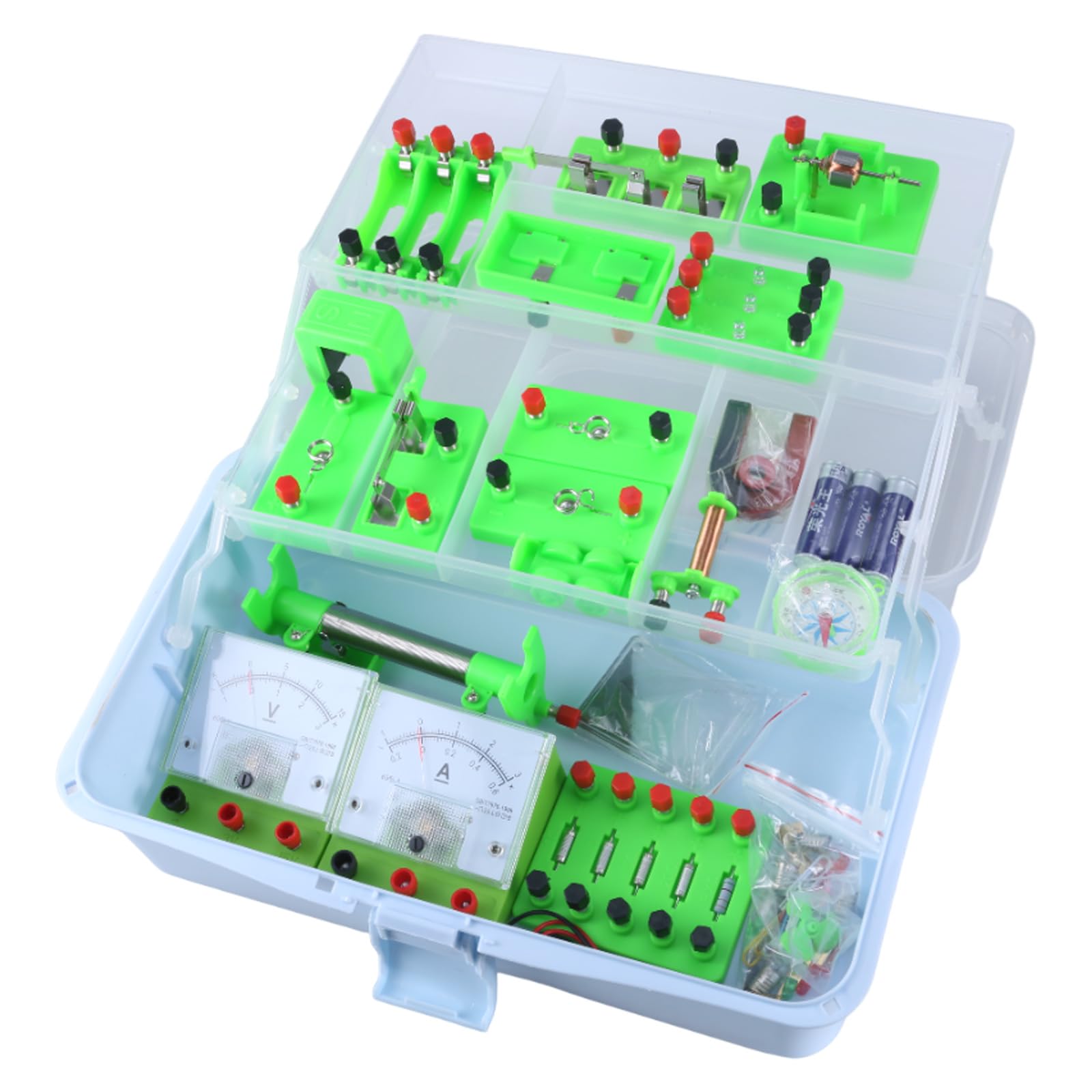 Lab Learning Circuit Kits Elettricità Esperimento Set Apparecchiature Elettromagnetiche portatili Set di apparecchiature Elettromagnetiche Kit di esperimenti di elettricità da laboratorio